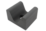Versatile foam head holder designed to accommodate multiple head positions, allowing for various scans to be performed with a single positioning aid.