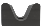 Versatile foam head holder designed to accommodate multiple head positions, allowing for various scans to be performed with a single positioning aid.