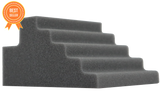 Open-cell foam positioner which allows for oblique positioning of the right or left hand.