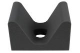 Open-cell foam head holder designed for children which can hold the patient’s head in several positions to allow for multiple scans to be done with the same positioning aid.
