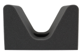 Open-cell foam head holder designed for children which can hold the patient’s head in several positions to allow for multiple scans to be done with the same positioning aid.