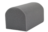 Ultrafoam (closed-cell foam) headrest which assists with both cranial positioning and positioning of the cervical spine.