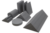 8-piece Ultrafoam (closed-cell foam) positioning kit suited for radiography and fluoroscopy procedures