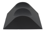 Open-cell foam positioner which provides leg and knee support while maintaining hip flexion.