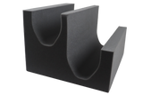 Open-cell foam positioning aid which facilitates comparative studies of legs.