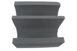 Open-cell foam positioning aid which facilitates comparative studies of legs.