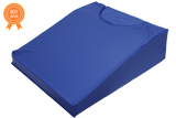 Open-cell foam wedge with a cutout designed to improves transducer access into the vaginal canal making ultrasounds easier