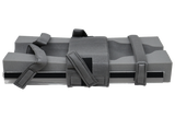 The Hugger is a standalone unit consisting of an acrylic base and a foam insert that accommodates children between 4 months and 3 years old.