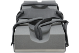 The Hugger is a standalone unit consisting of an acrylic base and a foam insert that accommodates children between 4 months and 3 years old.