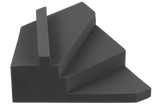 Ultrafoam (closed-cell foam) positioner which allows for lateral positioning of the right hand.