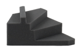 Open-cell foam positioner which allows for lateral positioning of the right hand.