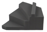 Ultrafoam (closed-cell foam) positioner which allows for lateral positioning of the left hand.