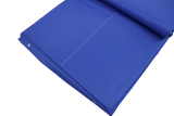 Open cell foam table pad with blue heavy-duty vinyl cover.