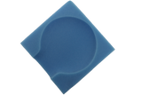 Open-cell foam positioining aid designed for general cranial positioning, this product’s circular depression in the center perfectly cradles the back of the head while simultaneously being low-profile and light.