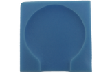 Open-cell foam positioining aid designed for general cranial positioning, this product’s circular depression in the center perfectly cradles the back of the head while simultaneously being low-profile and light.
