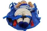 Flexible splint designed for babies which becomes rigid when vacuumed.