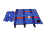 Flexible splint designed for child patients which becomes rigid when vacuumed.