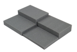 Set of rectangular open-cell foam blocks of various sizes used for general positioning.