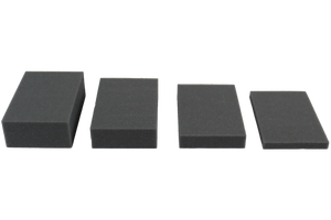 Set of rectangular open-cell foam blocks of various sizes used for general positioning.