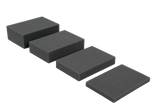 Set of rectangular open-cell foam blocks of various sizes used for general positioning.