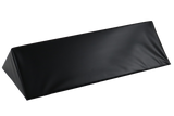  45° black vinyl-coated open-cell foam wedge designed for general spine positioning.