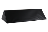  45° black vinyl-coated open-cell foam wedge designed for general spine positioning.