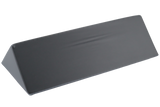  45° clear vinyl-coated open-cell foam wedge designed for general spine positioning.