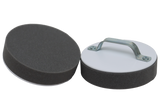 Thick foam pads with plastic bases and handles. Paddles give providers a means to hold patients' heads stable with more cushion and comfort for the patient than doing so with their bare hands.