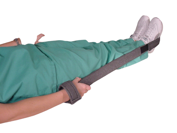 A photo of the Domico Med-Device Auto-Traction straps in use.